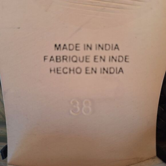 Free People sz 8 Black Leather Mirage Mule Flats Braided Sandal EU 38 Boho Comfy - Picture 9 of 16